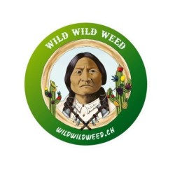 Autocollant Rond "Sitting Weed" - Wild Wild Weed®