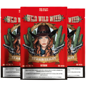 Trio Sauvage - Strawberry (3 x 50 g) - Fleurs de CBD Outdoor - Wild Wild Weed – Image 1